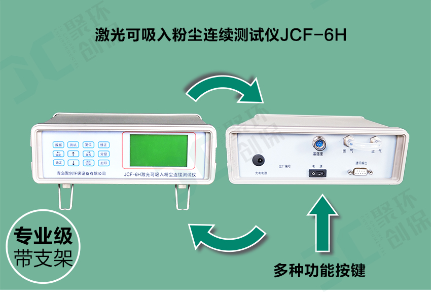 聚创环保JCF-6H直读式粉尘检测仪/激光可吸入粉尘连续测试仪