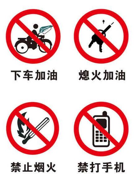加油站禁止标志